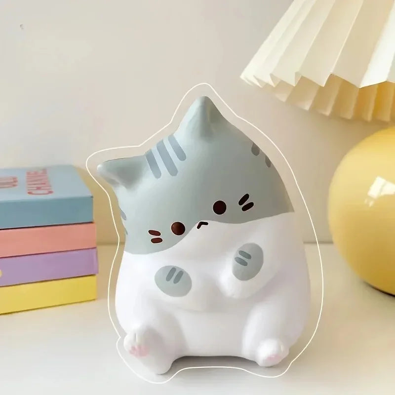 1Pc Adorable Cartoon Cat Squeeze Toys for Kids Adult Soft Pinch PU