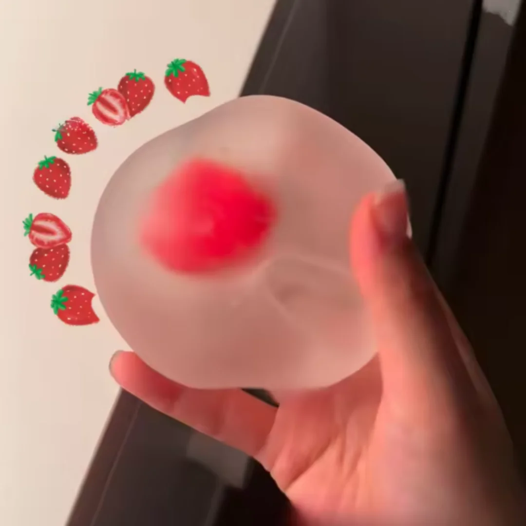 Strawberry Mochi Squeeze Toys Stress Relief and Vent Anger Fidget Toys