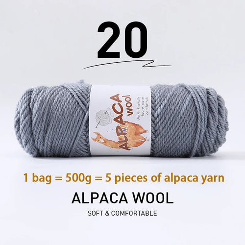 500g High-Quality Alpaca Wool Yarn 245 Thick Wool Yarn Casual Knitting