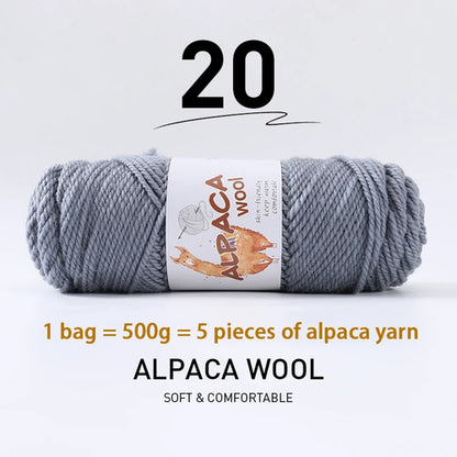 500g High-Quality Alpaca Wool Yarn 245 Thick Wool Yarn Casual Knitting