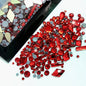 1Bag 3D AB/Clear Mixed-Shaped Round Nail Art Charms Sparkly Flatback