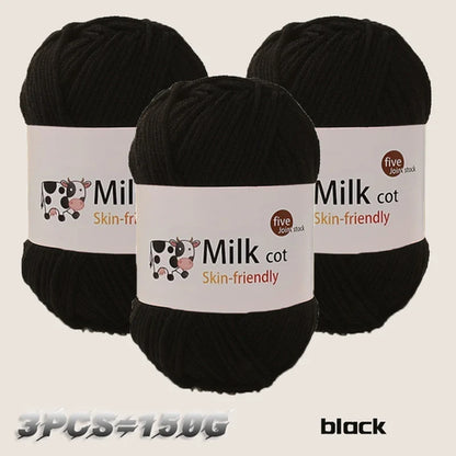 150g milk yarn handmade medium coarse DIY weaving yarn ball for