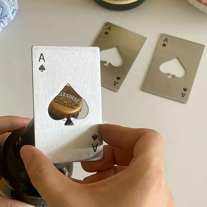Stainless Steel Spades A Winemaker Bottle Opener Playing Cards Bottle
