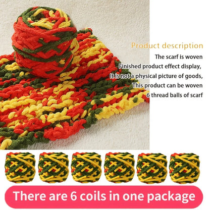 6 Thread Balls+1 Teddy Bear Jewelry Handmade Gift Woven Scarf Thread