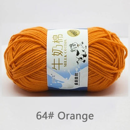 50Gram/Set Milk Cotton Yarn Crochet Line High-quality 5 Strand Milk