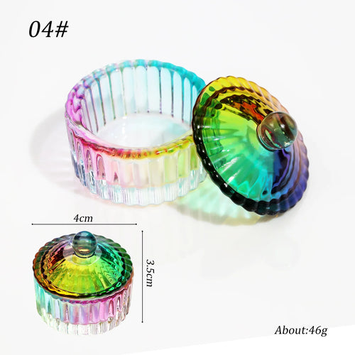 1pcs Pink Crystal Glass Dappen Dish Acrylic Powder Liquid Holder