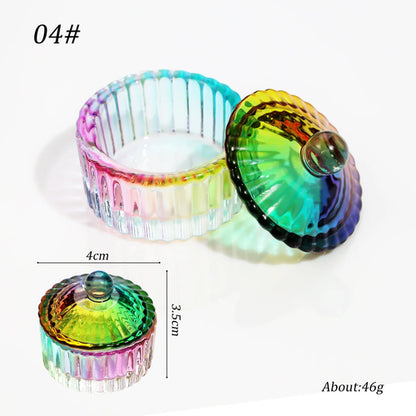 1pcs Pink Crystal Glass Dappen Dish Acrylic Powder Liquid Holder