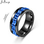 Anti Stress Rotatable Gear Chain Stainless Steel Ring for Men Punk