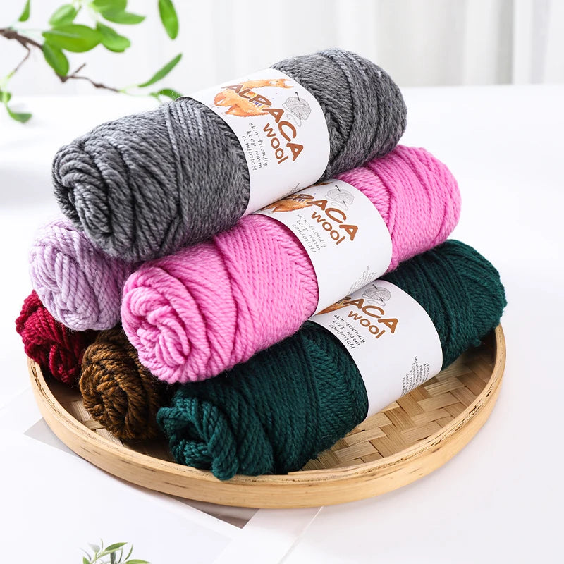 500g High-Quality Alpaca Wool Yarn 245 Thick Wool Yarn Casual Knitting