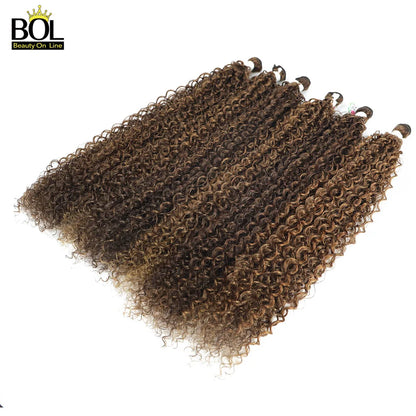 BOL Natural Curly Hair Extensions Long Synthetic Jerry Curly Bundles