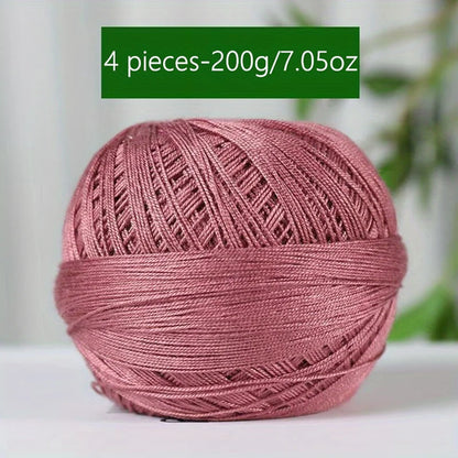1PC Premium Mercerized Silk Lace Yarn Bundle-Soft, Durable, Vibrant