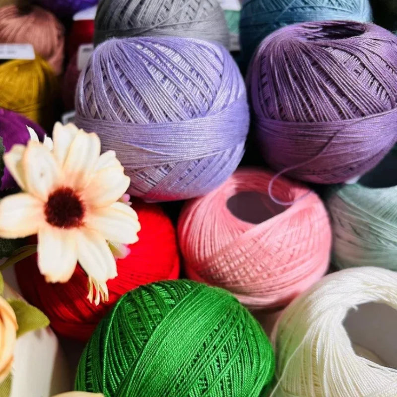 1PC Premium Mercerized Silk Lace Yarn Bundle-Soft, Durable, Vibrant