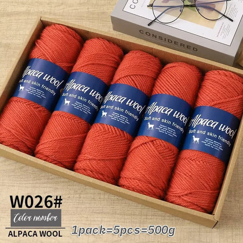 500g alpaca wool yarn, coarse yarn, hand woven to make warm and