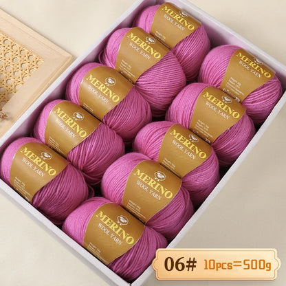 500g of High-Quality 212 Medium-Fine Alpaca Wool Yarn 10 pack