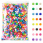 500pcs Pony Candy Colorful Plastic Beads For Jewelry Making DIY Hair