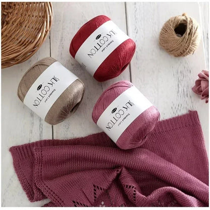 50g/PC Silk Lace Cotton Milk Crochet Yarn Baby Hand-Knitted Warm Soft