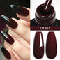 MEET ACROSS 7ml Red Gel Nail Polish Crystal Semi Permanent Soak Off UV