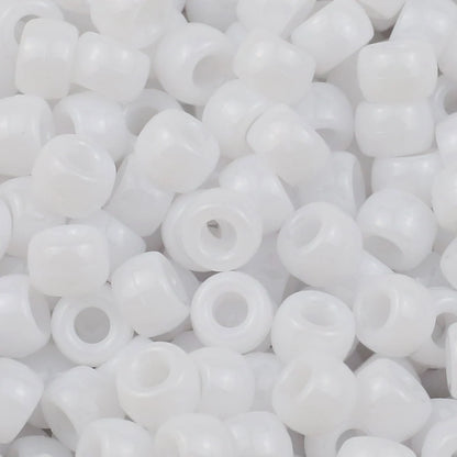 100/200/400pcs 6x9mm Solid Color Large Hole Pony Beads DIY Jewelry