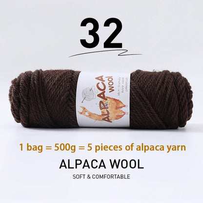 500g High-Quality Alpaca Wool Yarn 245 Thick Wool Yarn Casual Knitting