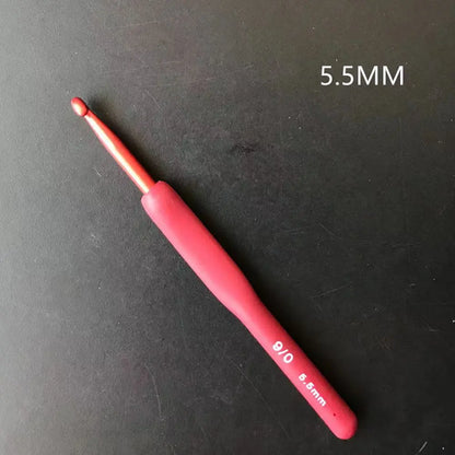 Crochet Hook Needle Silicone Handle Aluminum Crochet Needle Set
