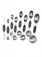 Pack of 8 Stainless Steel Magnetic Measuring Spoons Set, Dual Sided,