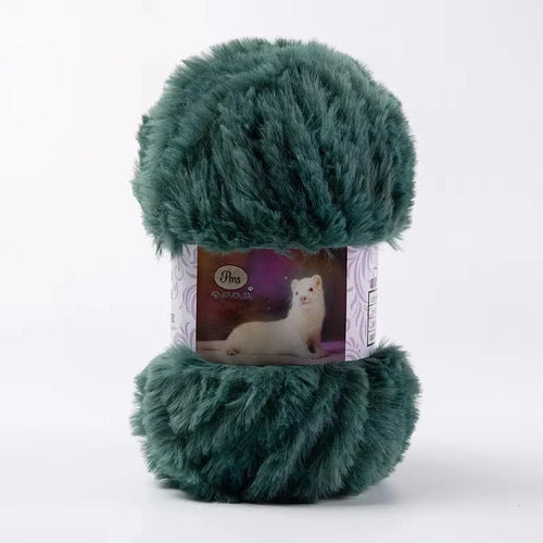 Skeins Faux Fur Yarn Soft Fluffy for Crocheting Fur Mink Hat Hand