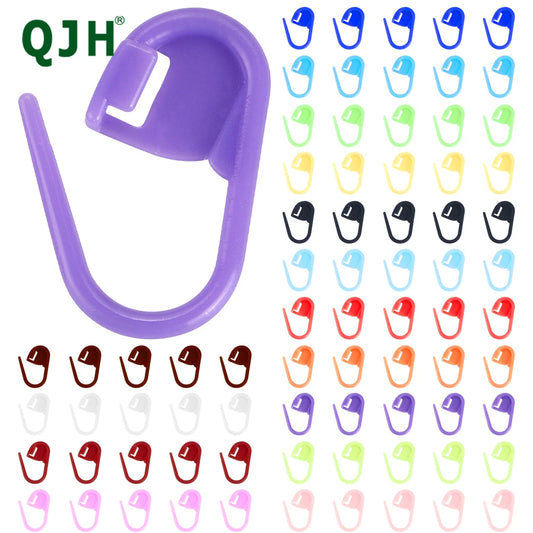 QJH 50/200/500 Pcs Mix Color Knitting/Crochet Stitch Marker