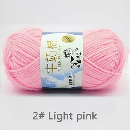 50Gram/Set Milk Cotton Yarn Crochet Line High-quality 5 Strand Milk