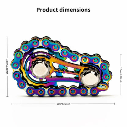 Bicycle Chain Finger Spinner, Silent CNC Machined Stainless Steel Gear