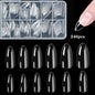 240 Almond False Nail Tips Clear Matt Soft Fake Nails Extension