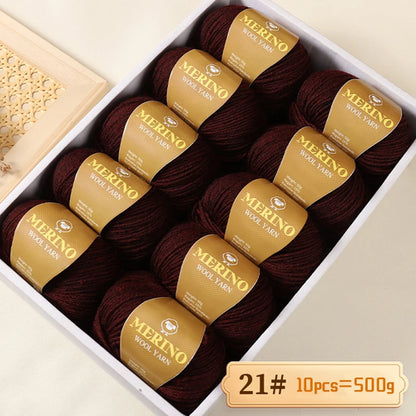 500g of High-Quality 212 Medium-Fine Alpaca Wool Yarn 10 pack