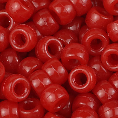 100/200/400pcs 6x9mm Solid Color Large Hole Pony Beads DIY Jewelry