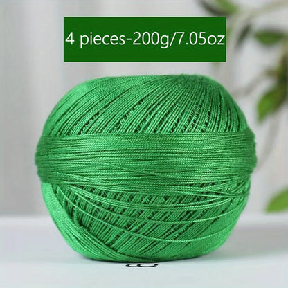1PC Premium Mercerized Silk Lace Yarn Bundle-Soft, Durable, Vibrant