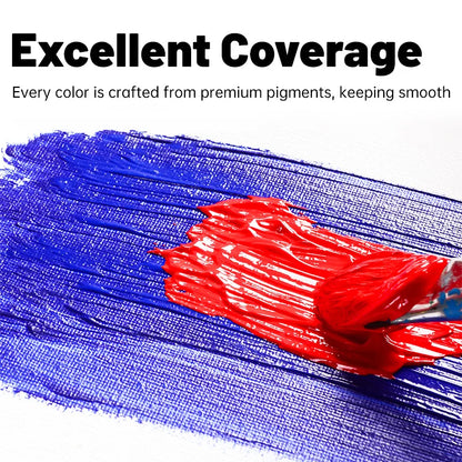 Vibrant Acrylic Paint Set 12/18/24/36 Colors,12ml/0.42oz Acrylic