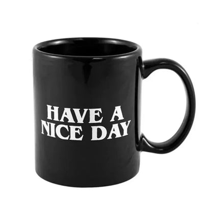 Ceramic Coffee Mug with Vertical Middle Finger Creative Relaxed