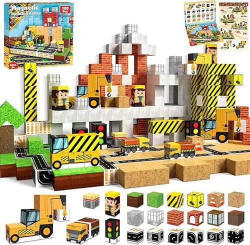 Magnetic Building Blocks Mine World Magnet Cube for Stacking
