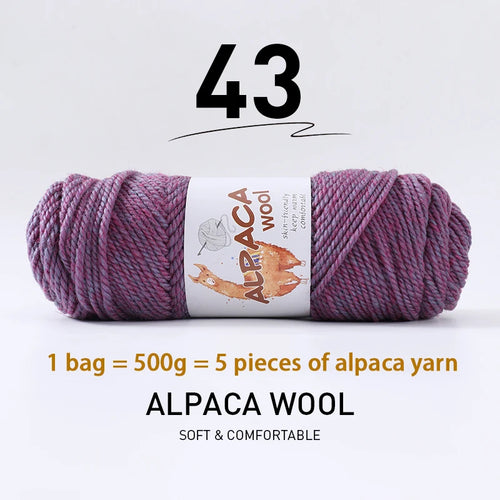 500g High-Quality Alpaca Wool Yarn 245 Thick Wool Yarn Casual Knitting
