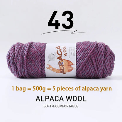 500g High-Quality Alpaca Wool Yarn 245 Thick Wool Yarn Casual Knitting