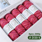 500g Gradient Dyed Rainbow Alpaca Wool Yarn, Thick Yarn for Hand