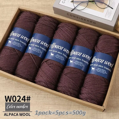 500g alpaca wool yarn, coarse yarn, hand woven to make warm and