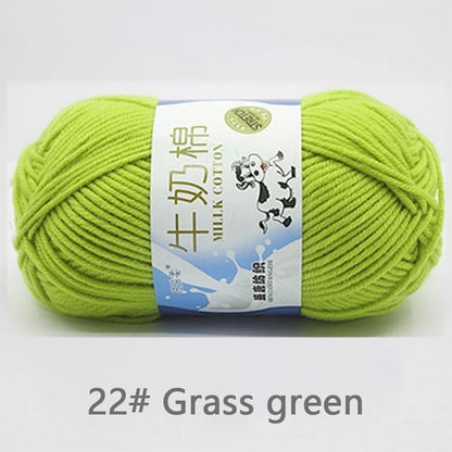 50Gram/Set Milk Cotton Yarn Crochet Line High-quality 5 Strand Milk