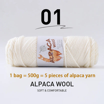 500g High-Quality Alpaca Wool Yarn 245 Thick Wool Yarn Casual Knitting