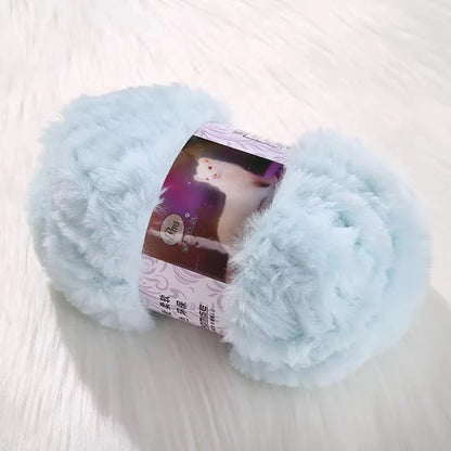 Skeins Faux Fur Yarn Soft Fluffy for Crocheting Fur Mink Hat Hand