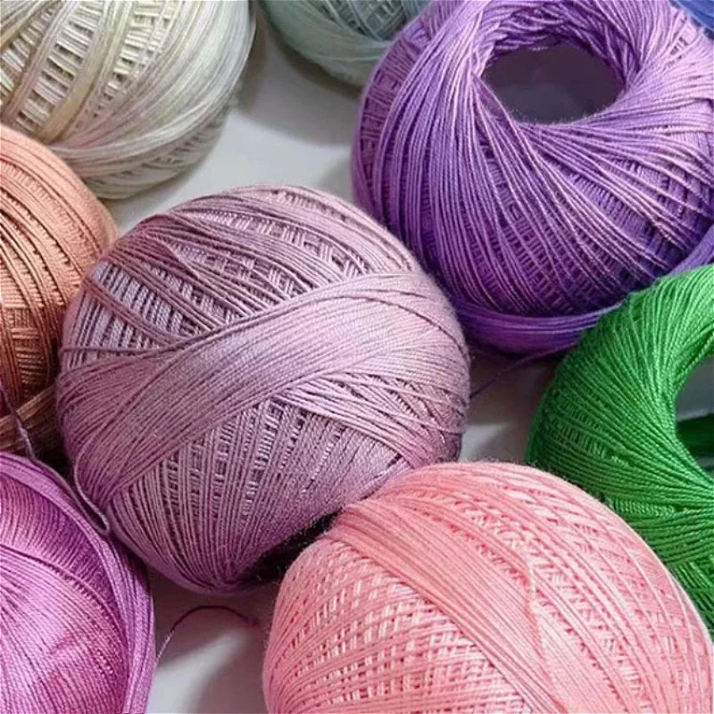 1PC Premium Mercerized Silk Lace Yarn Bundle-Soft, Durable, Vibrant