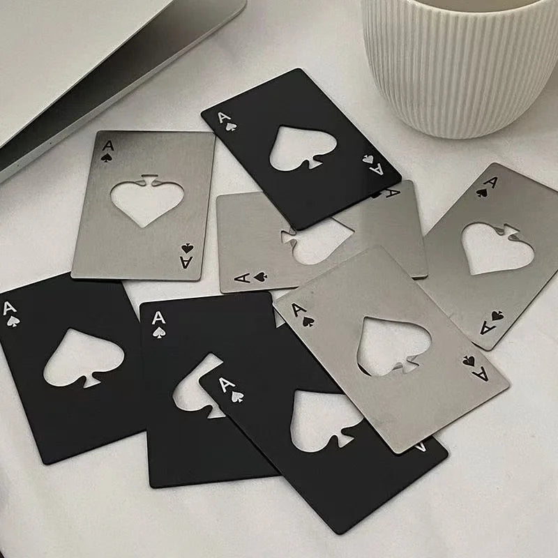 Stainless Steel Spades A Winemaker Bottle Opener Playing Cards Bottle