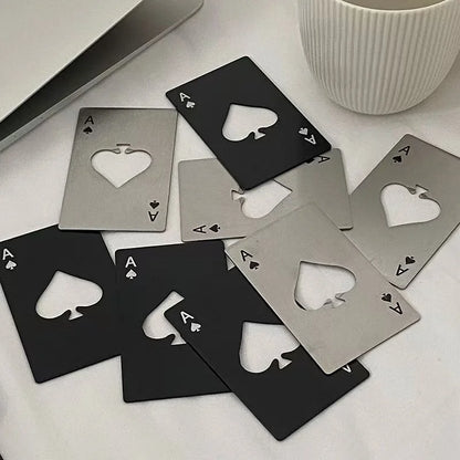 Stainless Steel Spades A Winemaker Bottle Opener Playing Cards Bottle