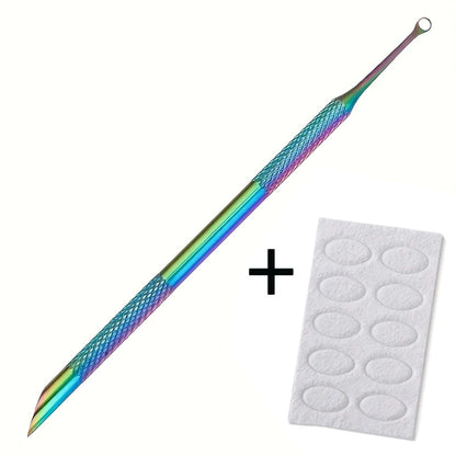 Double-Headed Stainless Steel Cuticle Remover Nail Pusher Exfoliation
