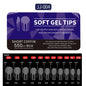 550pcs Soft Gel Nail Tips Medium Short Almond Coffin Full Cover Matte