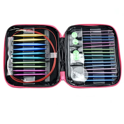 Aluminum Circular Knitting Needles Set Interchangeable Crochet Hooks