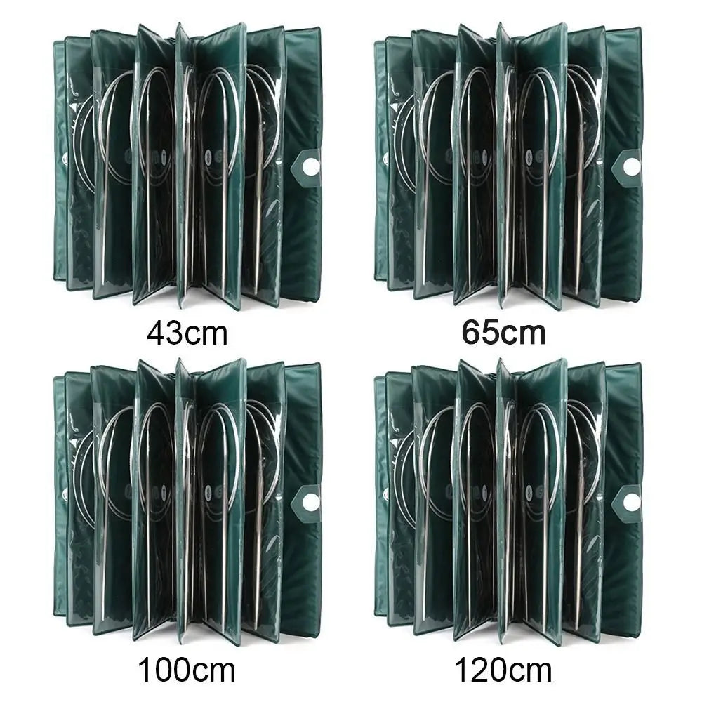 New 11PCS Stainless Steel Circular Knitting Needles Crochet Hook Set